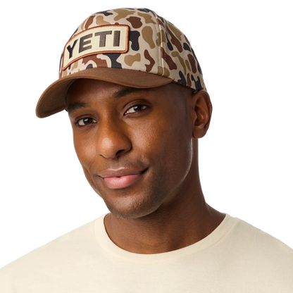 YETI® Wetlands Camo Logo Badge Mid Pro Flat Brim Hat