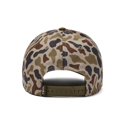 YETI® Wetlands Camo Logo Badge Mid Pro Flat Brim Hat
